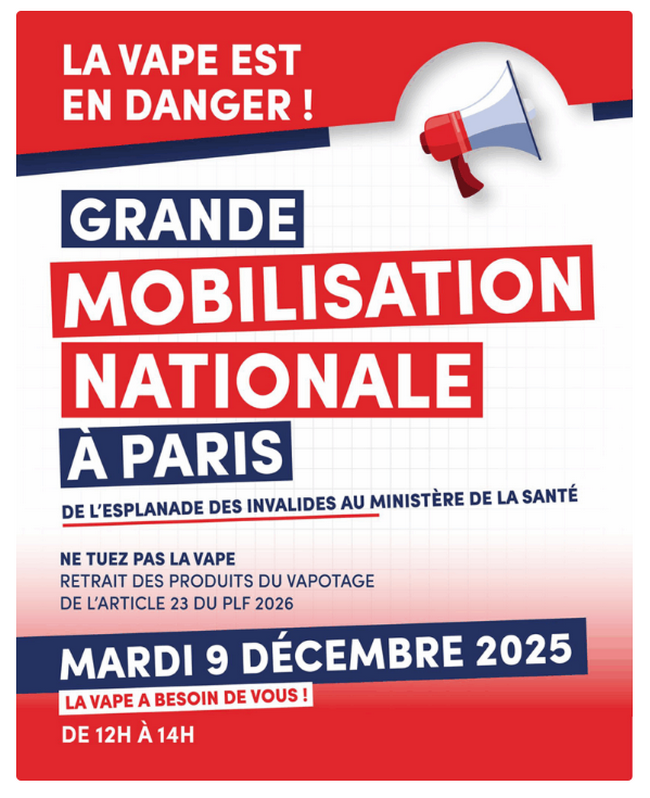 rassemblement fivape 9 décembre 2025